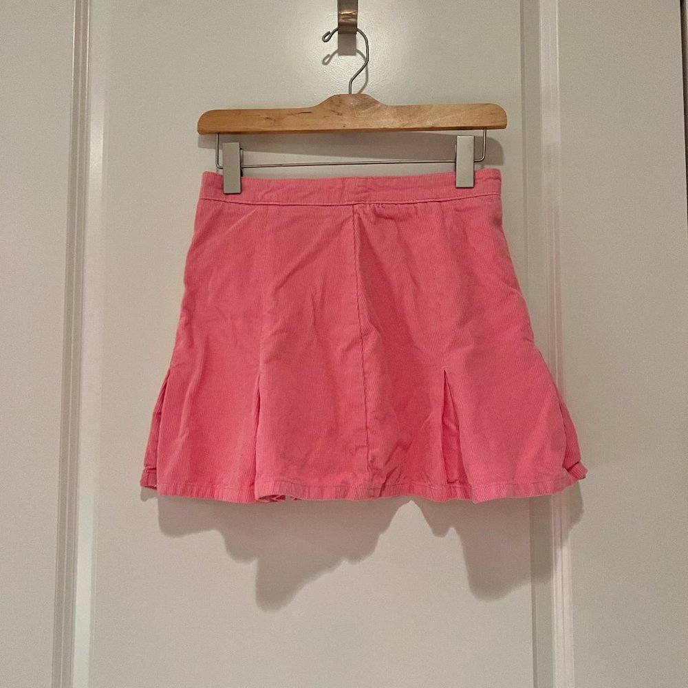 Urban Outfitters BDG Pink Corduroy Mini Skirt Stylish Pleats Size M